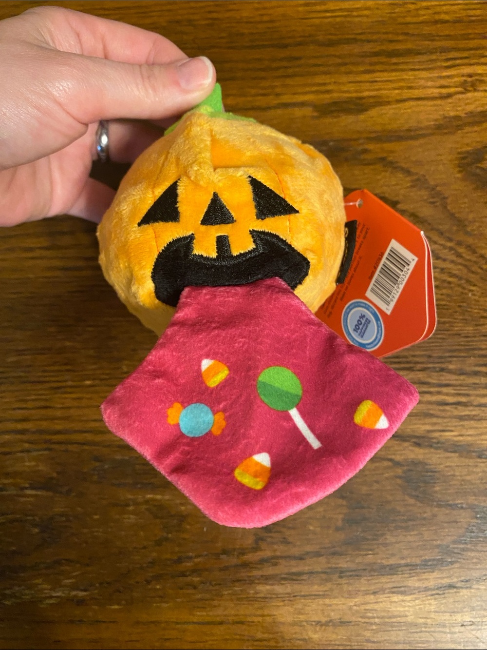 BARK BarkBox Candy Yak-O-Lantern Halloween Dog Toy Rip & Reveal NWT